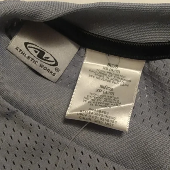 20 Athletic works two boys Grey and Orange Muscle shirts xs (4-5) - Picture 5 of 5